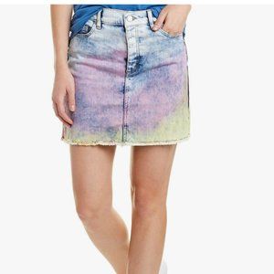 NWT Zadig & Voltaire Juicy Tie And Dye Denim Mini Skirt Size 34 (Medium)